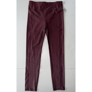 Sweaty Betty High Shine Workout Leggings Women XXL Black Cherry Full Length NWT